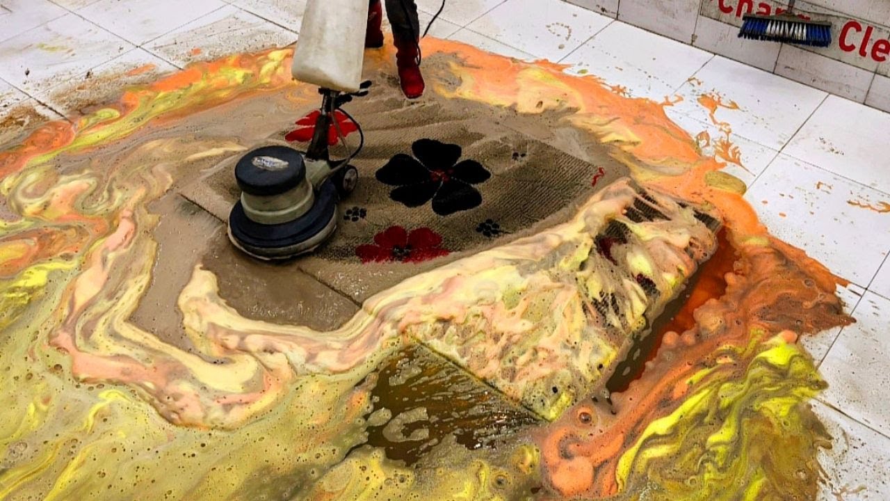 Incredible Dirty Carpet Cleaning with Colorful Foam – Satisfying ASMR