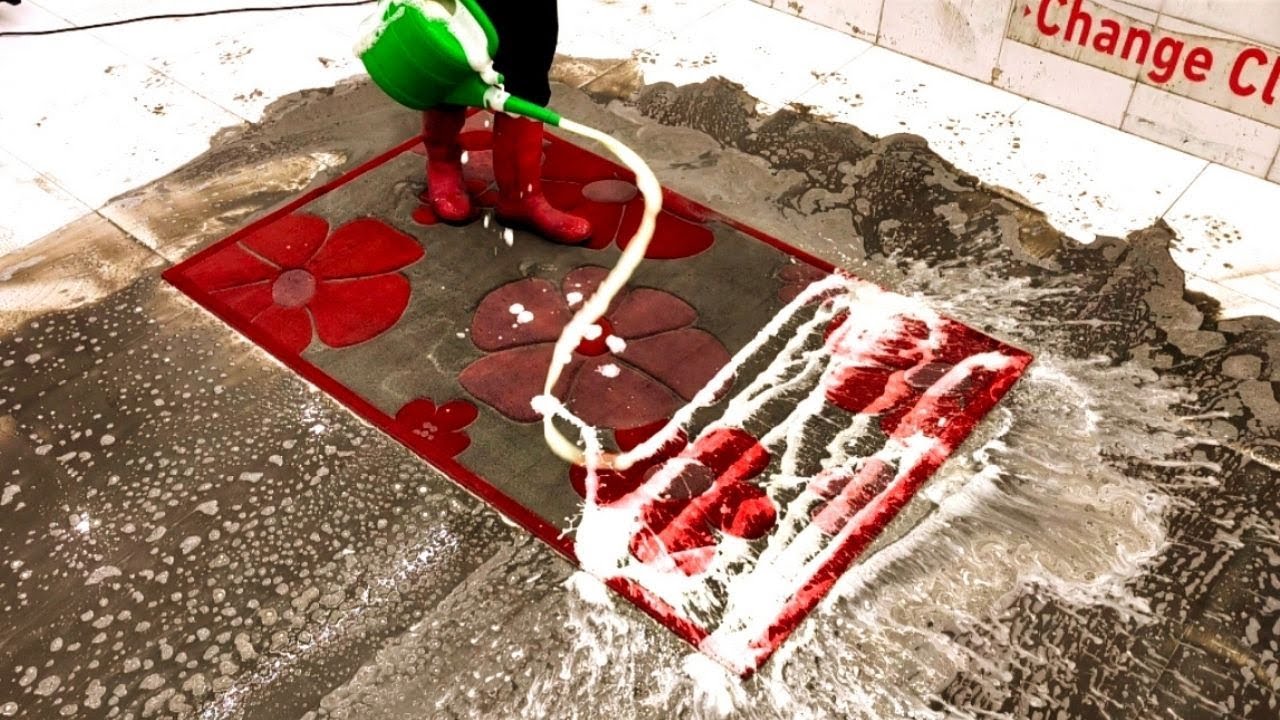 Steam Assisted Professional Cleaning of Dirty Carpet – Satisfying ASMR