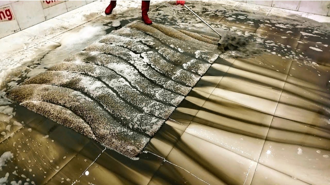 Astounding Dark Green Dirt Is Constantly Flowing – Satisfying Carpet Cleaning ASMR