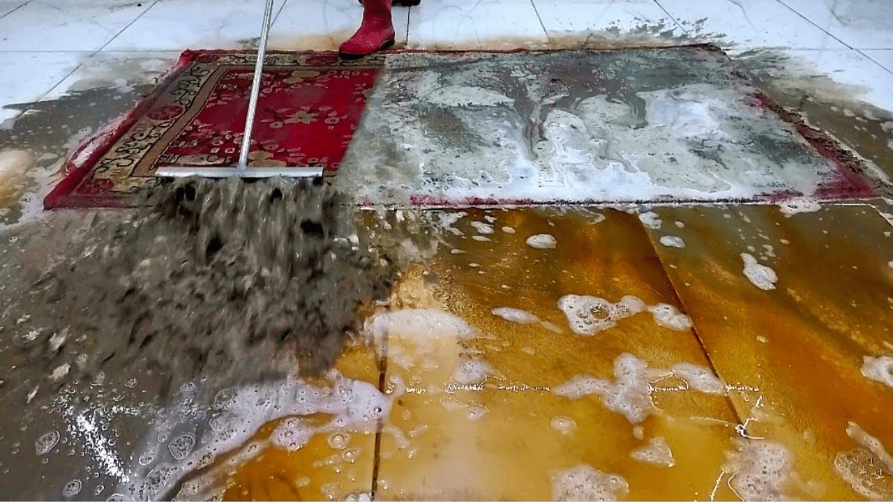 70 Years Old Dust Covered Dirty Carpet Cleaning – Satisfying ASMR