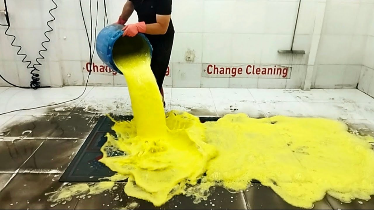 Cleaning with a Large Tank Full of Foam – Satisfying Carpet Cleaning ASMR