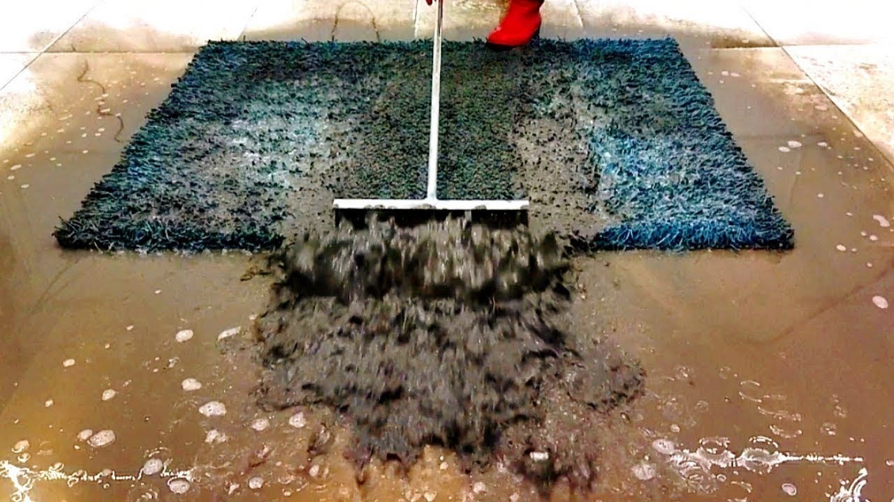 Terrible Dirty Shaggy Carpet Cleaning – Satisfying Rug Cleaning ASMR