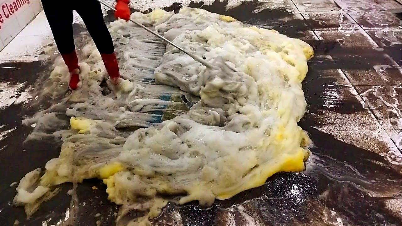 Effective Method – Foamy Cleaning for Dirty Carpet – Satisfying ASMR