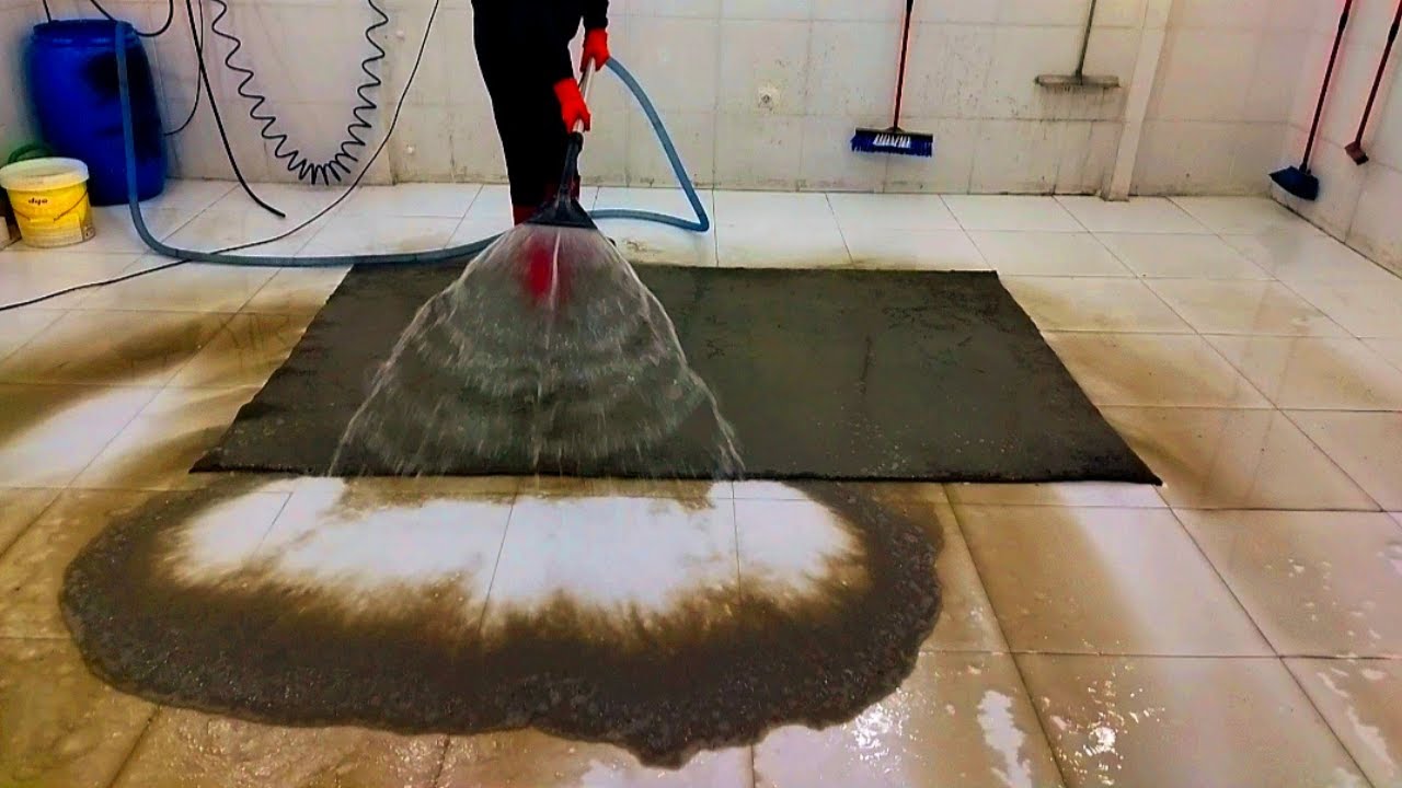 The Adventure of Cleaning the Surprisingly Dirty Very Old Carpet – Satisfying ASMR
