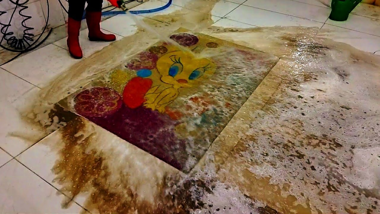 The Cutest Rug EVER! 🐥👀😼 – Satisfying Carpet Cleaning ASMR