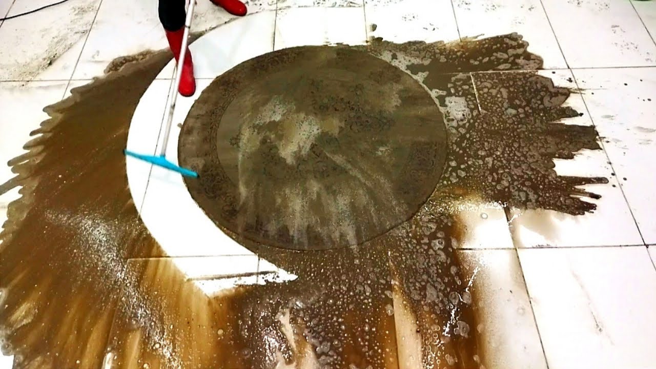 Extremely Dirty Round Rug Cleaning – Satisfying ASMR