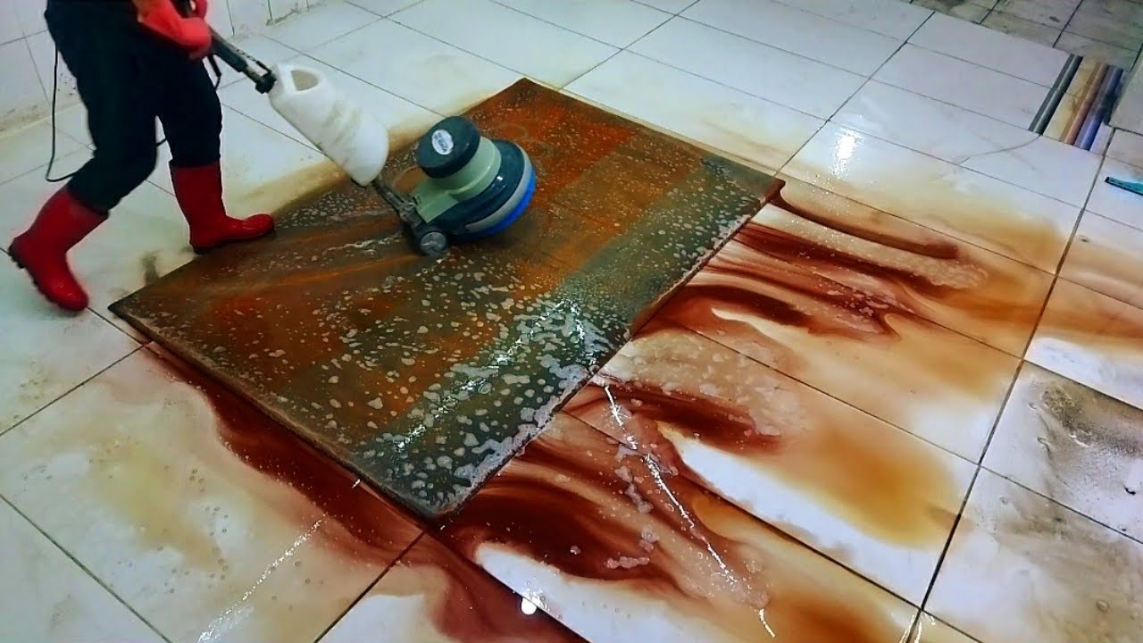 Terrible Dirty Flowing Color Carpet Cleaning – Satisfying ASMR